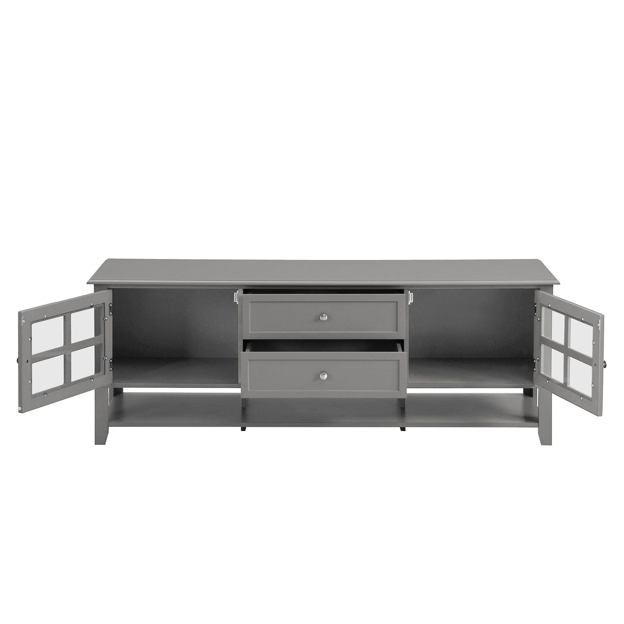 TV Stand for TVs up to 60'', Entertainment Center with Multifunctional Storage Space, TV Cabinet with Modern Design, Media Console for Living Room, Bedroom