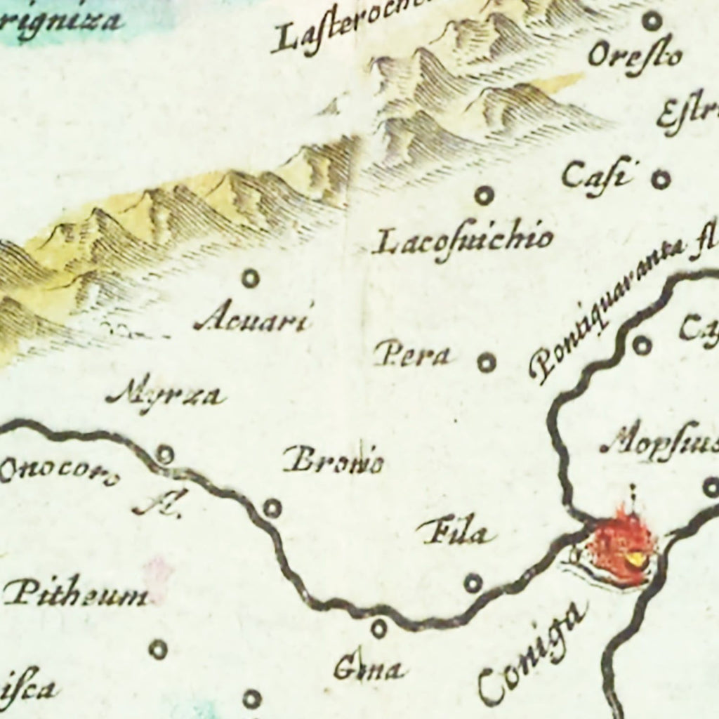 Vintage Map of Macedonia & Greece 1665