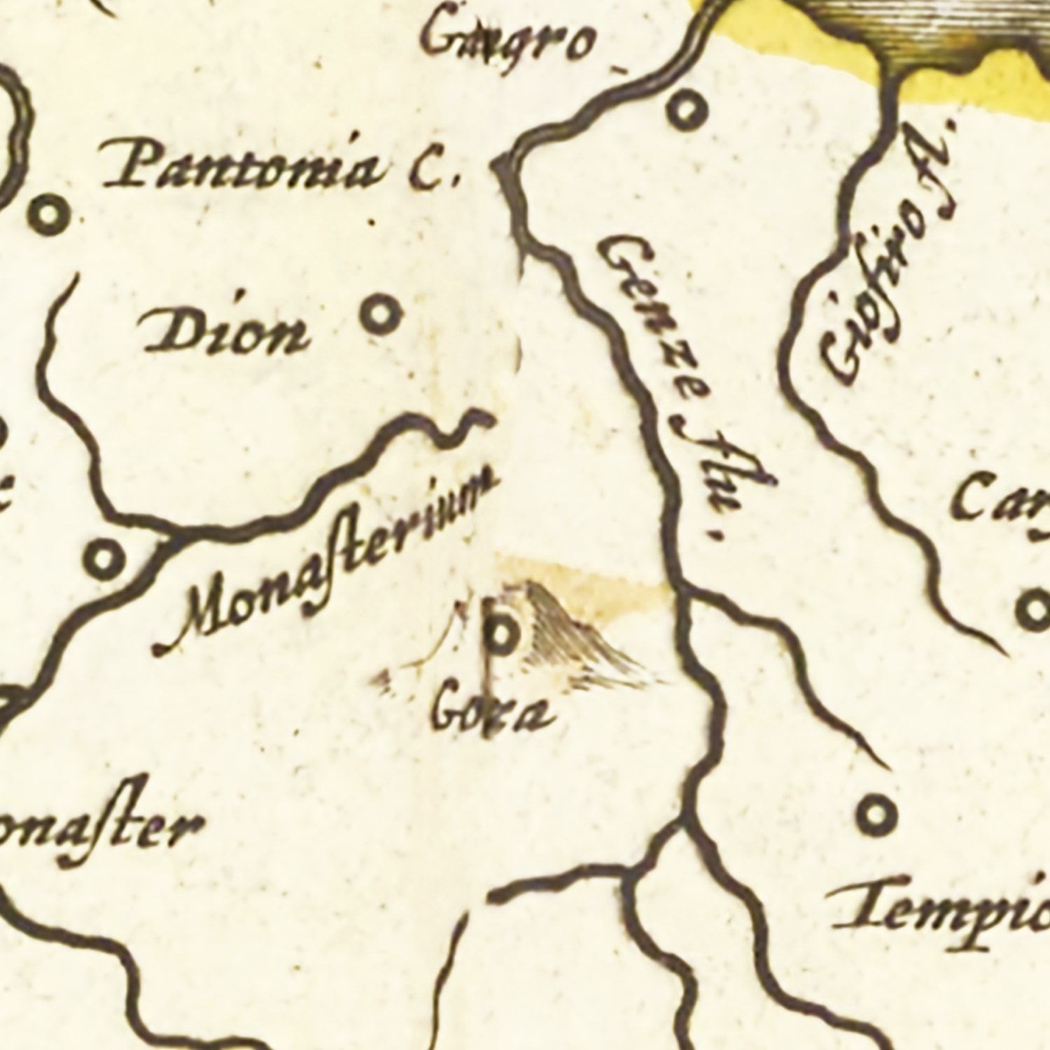 Vintage Map of Crete, Greece 1665