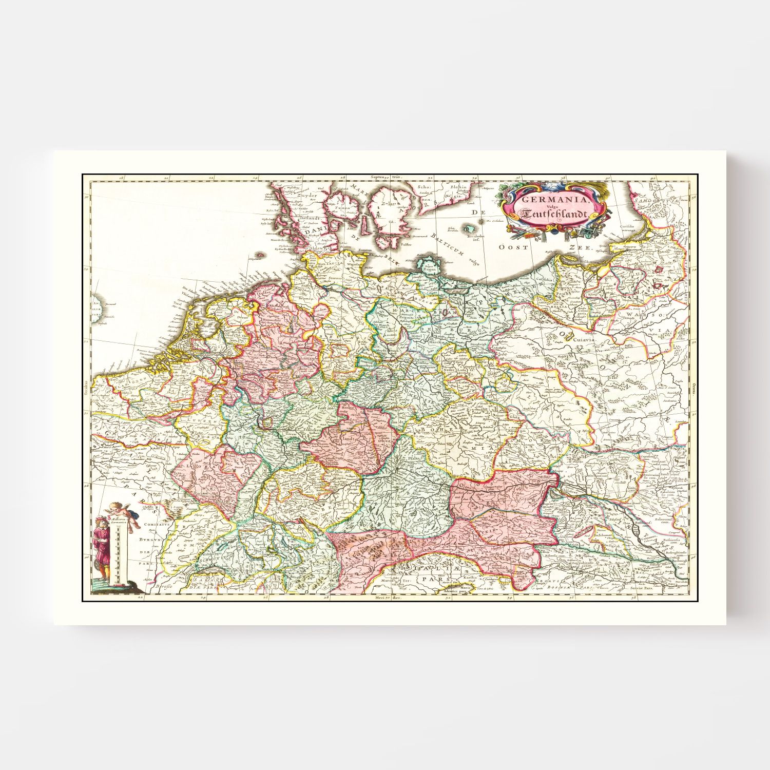 Vintage Map of Germany 1665