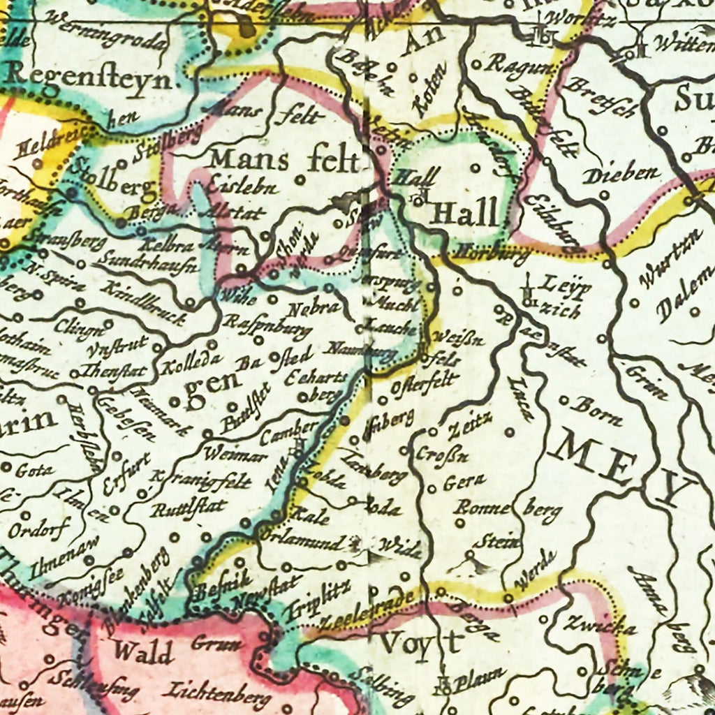 Vintage Map of Germany 1665