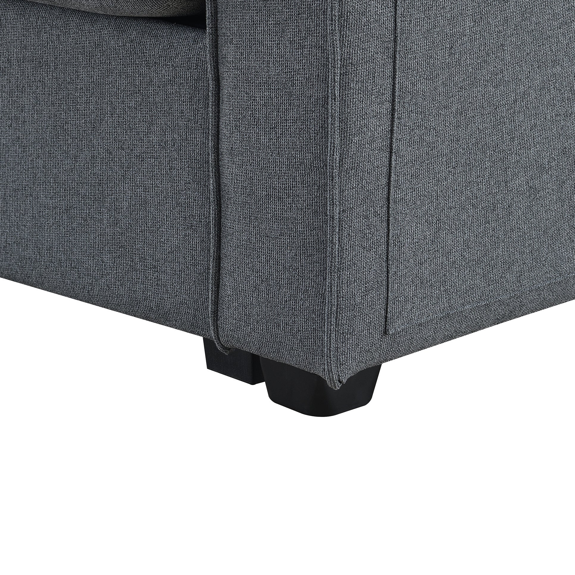 [VIDEO provided] [New] 104' 4-Seater Modern Linen Fabric Sofa with Armrest Pockets and 4 Pillows,Minimalist Style Couch for Living Room, Apartment, Office,3 Colors