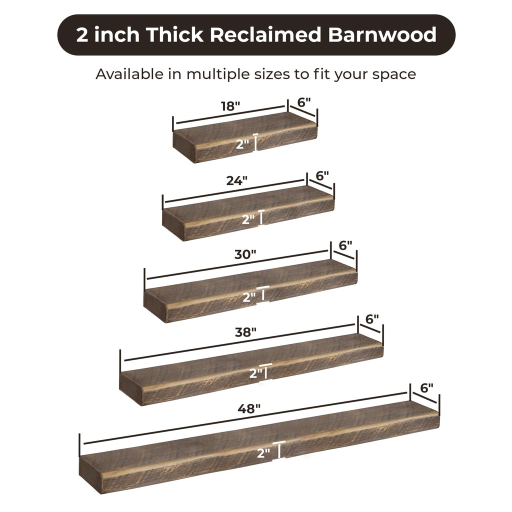 Reclaimed Wood Floating Shelves Real Solid Wood Floating Shelves Handmade Thick Floating Shelves