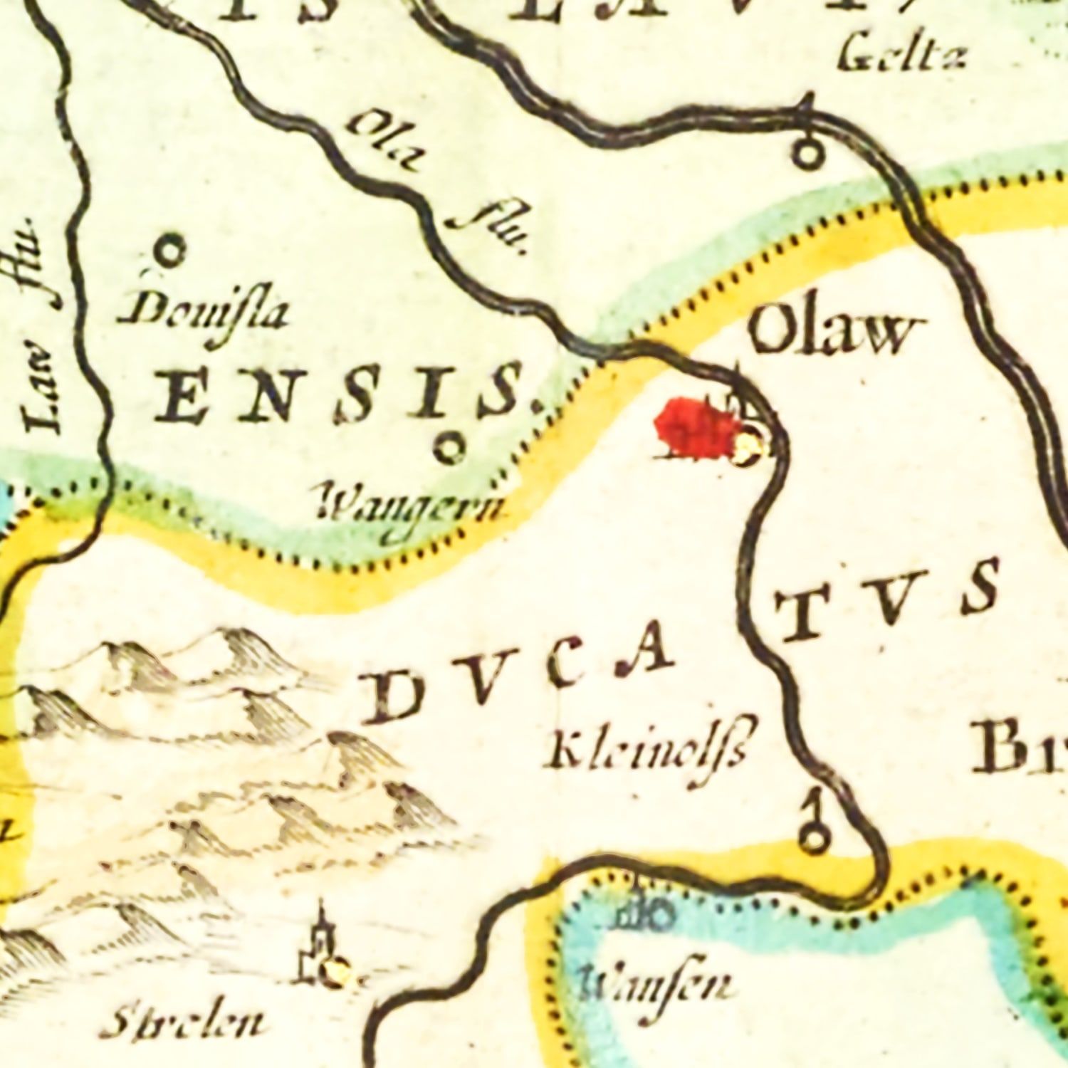 Vintage Map of Silesia 1665