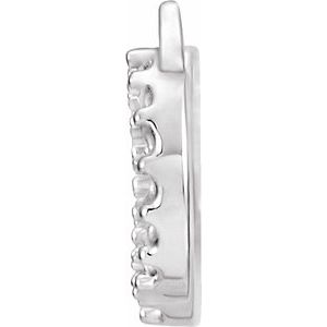 14K White Gold 16.25x8 mm Accented Infinity Necklace Center