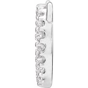 14K White Gold 22x9.35 mm Accented Infinity Necklace Center