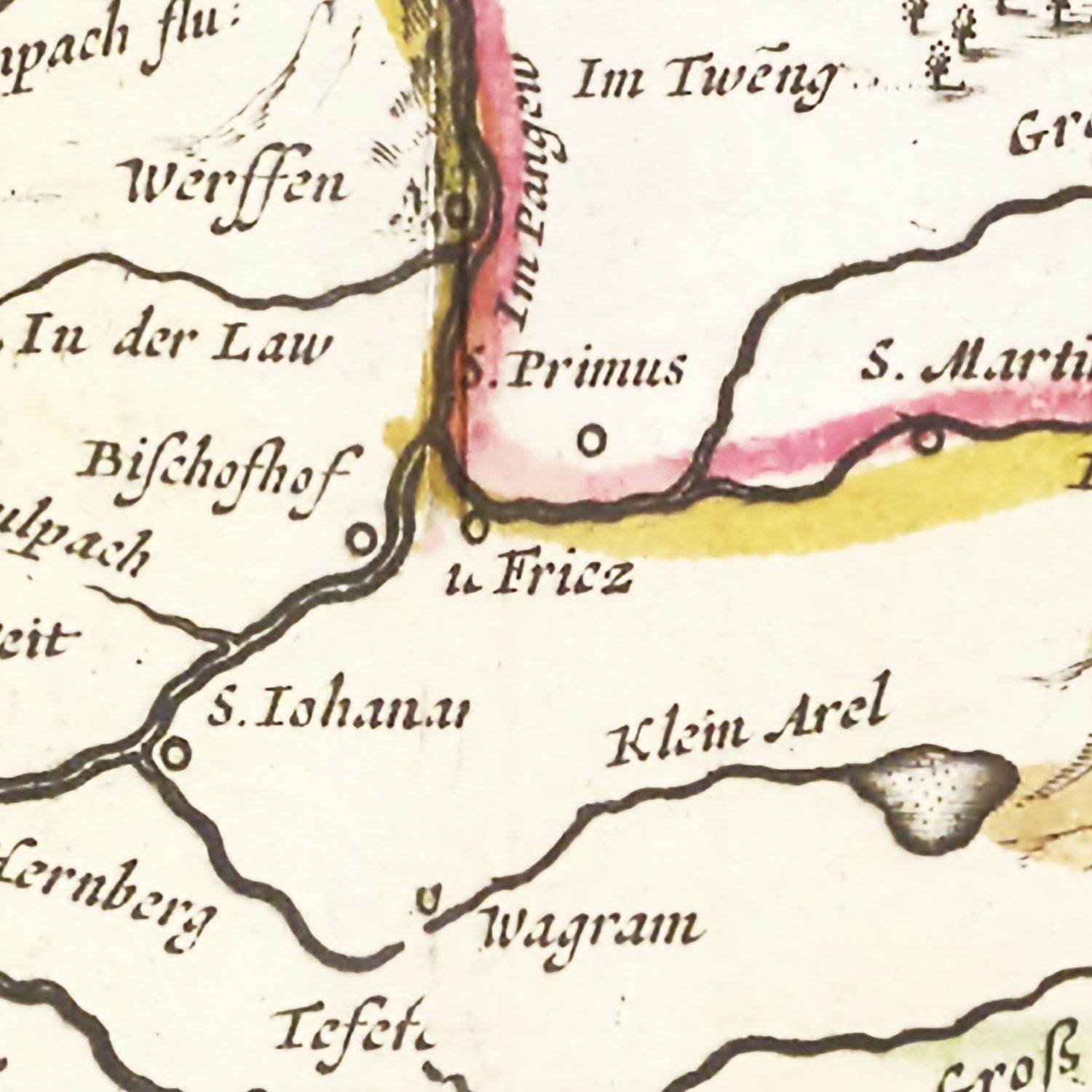 Vintage Map of Western Austria 1665