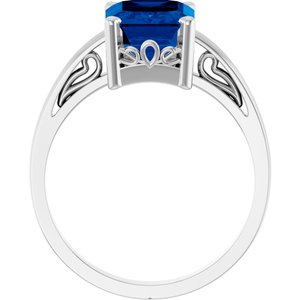 Solitaire Scroll Setting® Ring