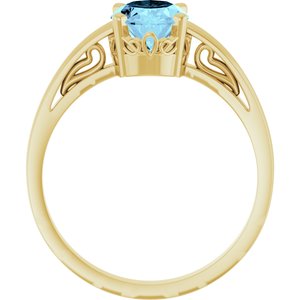 Solitaire Scroll Setting® Ring