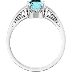 Solitaire Scroll Setting® Ring