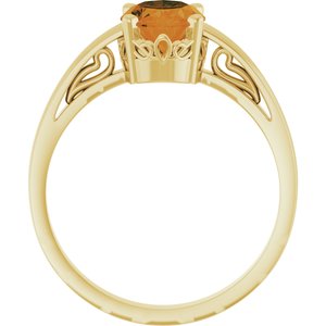 14K Yellow Gold Natural Citrine Ring