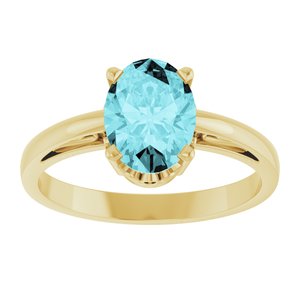 Solitaire Scroll Setting® Ring