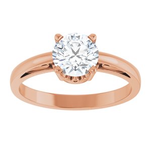 14K Rose Gold Stuller Lab-Created Moissanite Ring