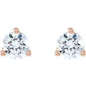 14K Rose Gold 1/8 CTW Lab-Grown Diamond Stud Earrings – image 2