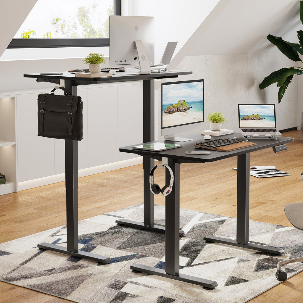 STARY Electric Standing Desk Adjustable Height Sit Stand Home Office Desk with Splice Board