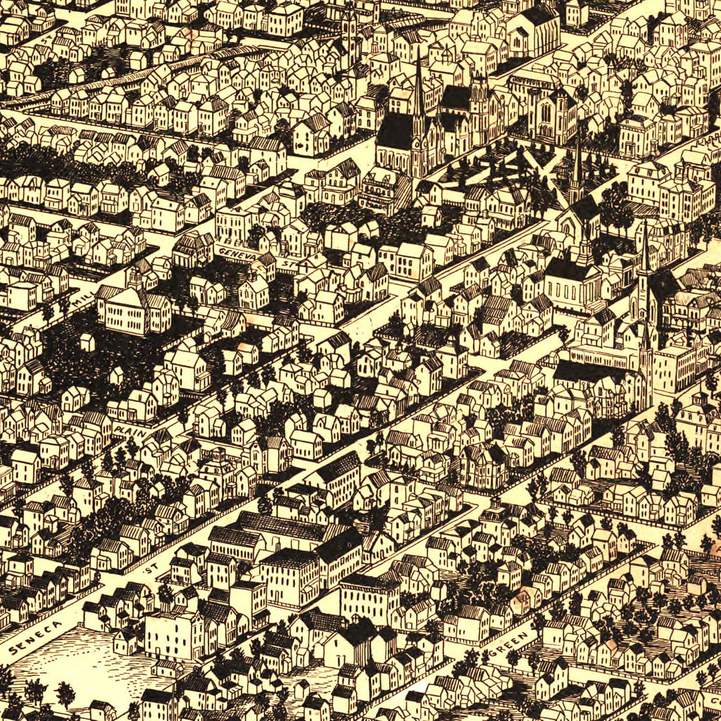 Vintage Map of Ithaca, New York 1882