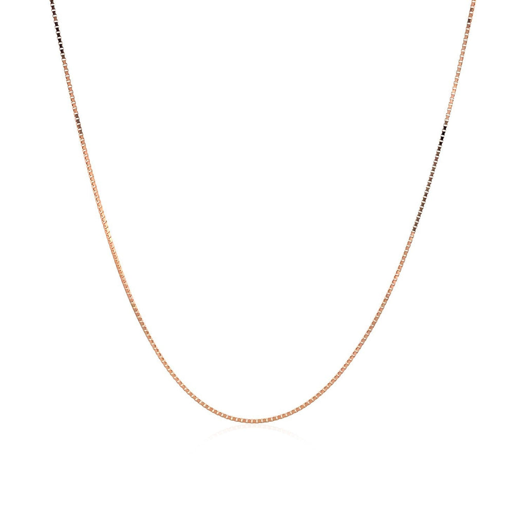 14k Rose Gold Classic Box Chain 0.6mm