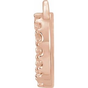 14K Rose Gold 16.25x8 mm Accented Infinity Necklace Center