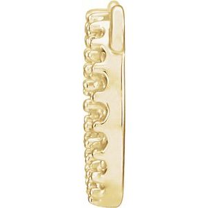 14K Yellow Gold 22x9.35 mm Accented Infinity Necklace Center
