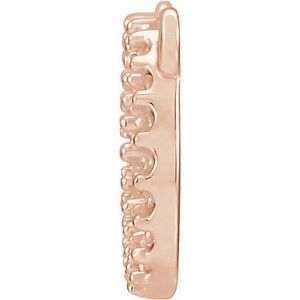 14K Rose Gold 22x9.35 mm Accented Infinity Necklace Center