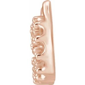14K Rose Gold 11x5.25 mm Accented Infinity Necklace Center