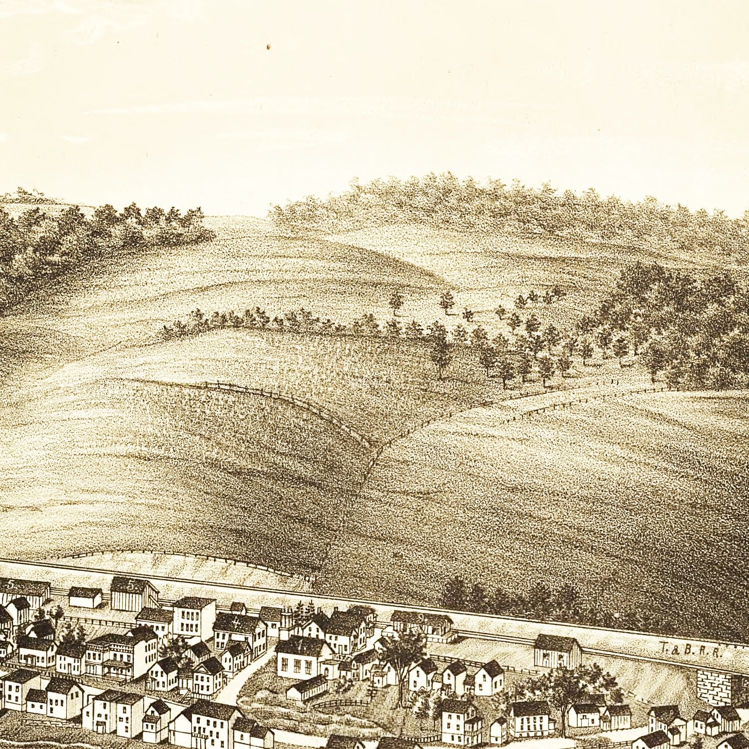 Vintage Map of Johnsonville, New York 1887