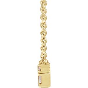 14K Yellow Gold 1/3 CTW Natural Diamond Bar 18" Necklace