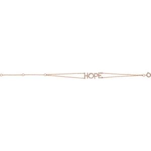 14K Rose Gold 1/4 CTW Natural Diamond Hope 5-7" Bracelet – image 2