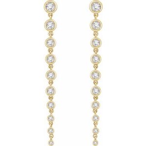 14K Yellow Gold 2 CTW Lab-Grown Diamond Earrings – image 2