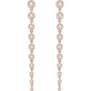 14K Rose Gold 2 CTW Lab-Grown Diamond Earrings – image 2