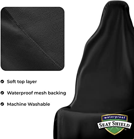 UltraSport SeatShield - Waterproof Car Seat Protector - Black