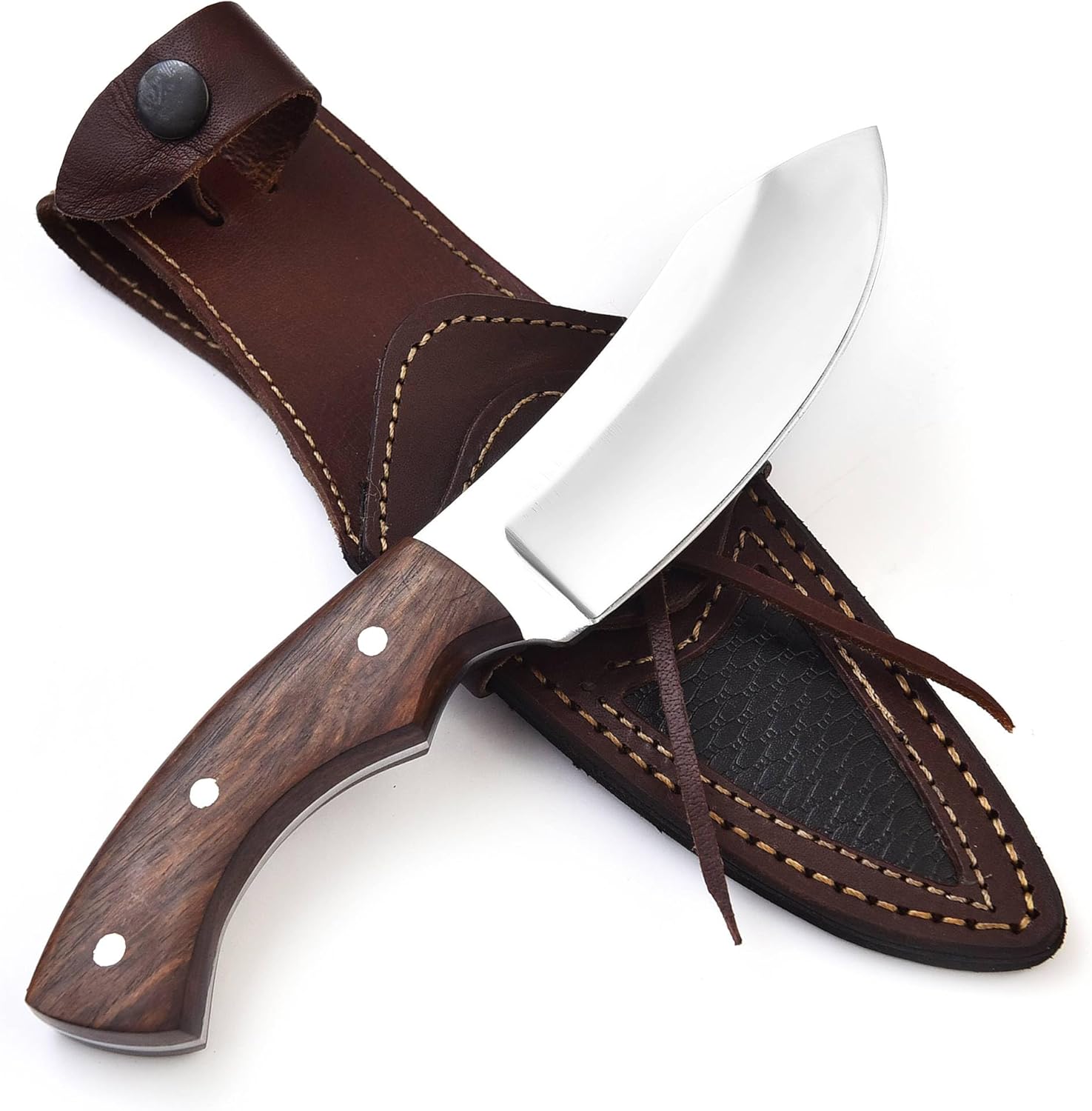 TimberStrike O1 Tool Steel Survival Knife – 9-Inch Tactical Blade with Walnut Wood Handle