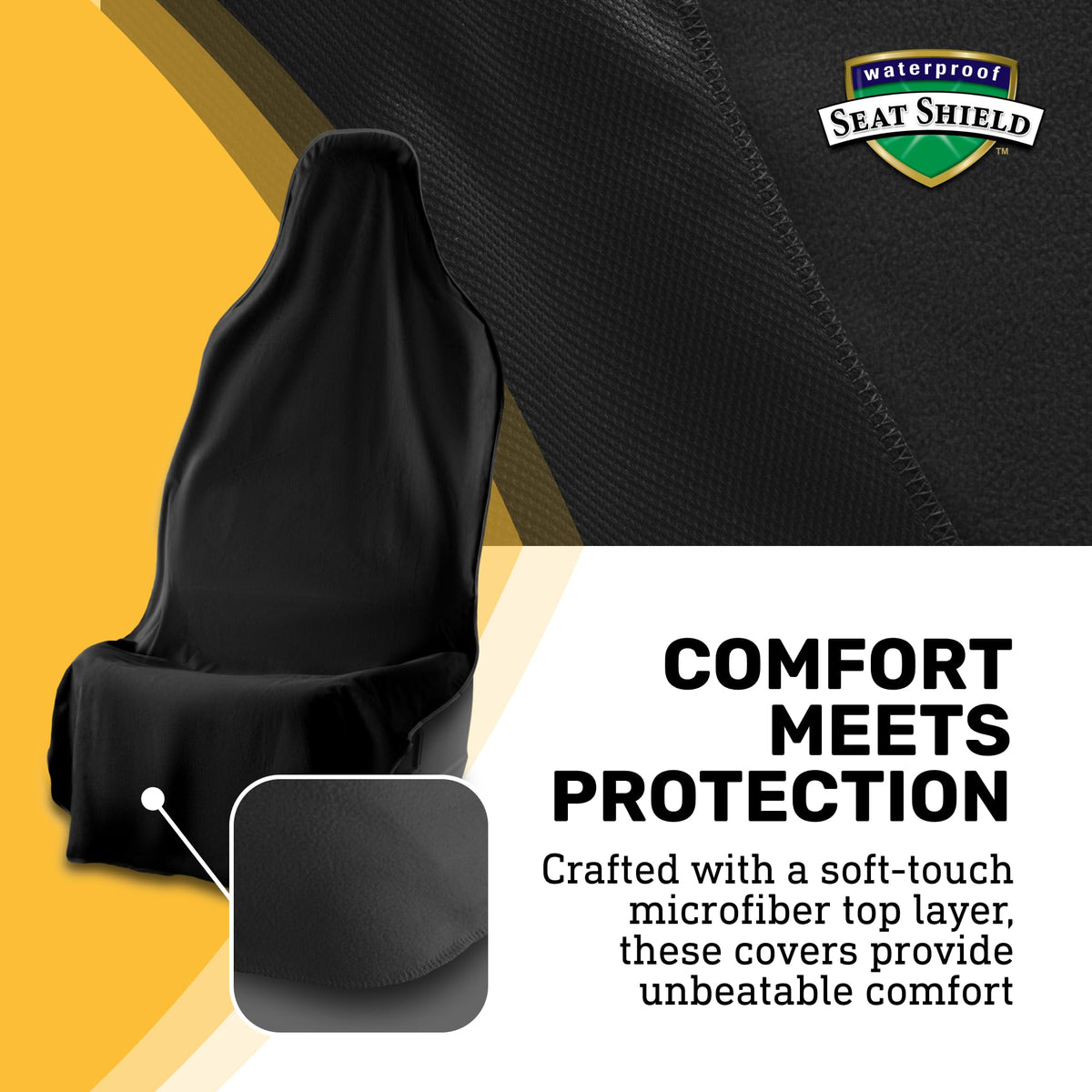 UltraSport SeatShield - Waterproof Car Seat Protector - Black