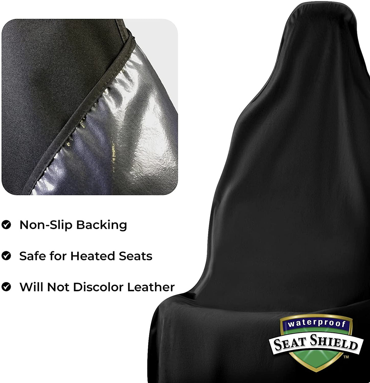 EliteSport+ Non-Slip Waterproof Seat Cover - Black