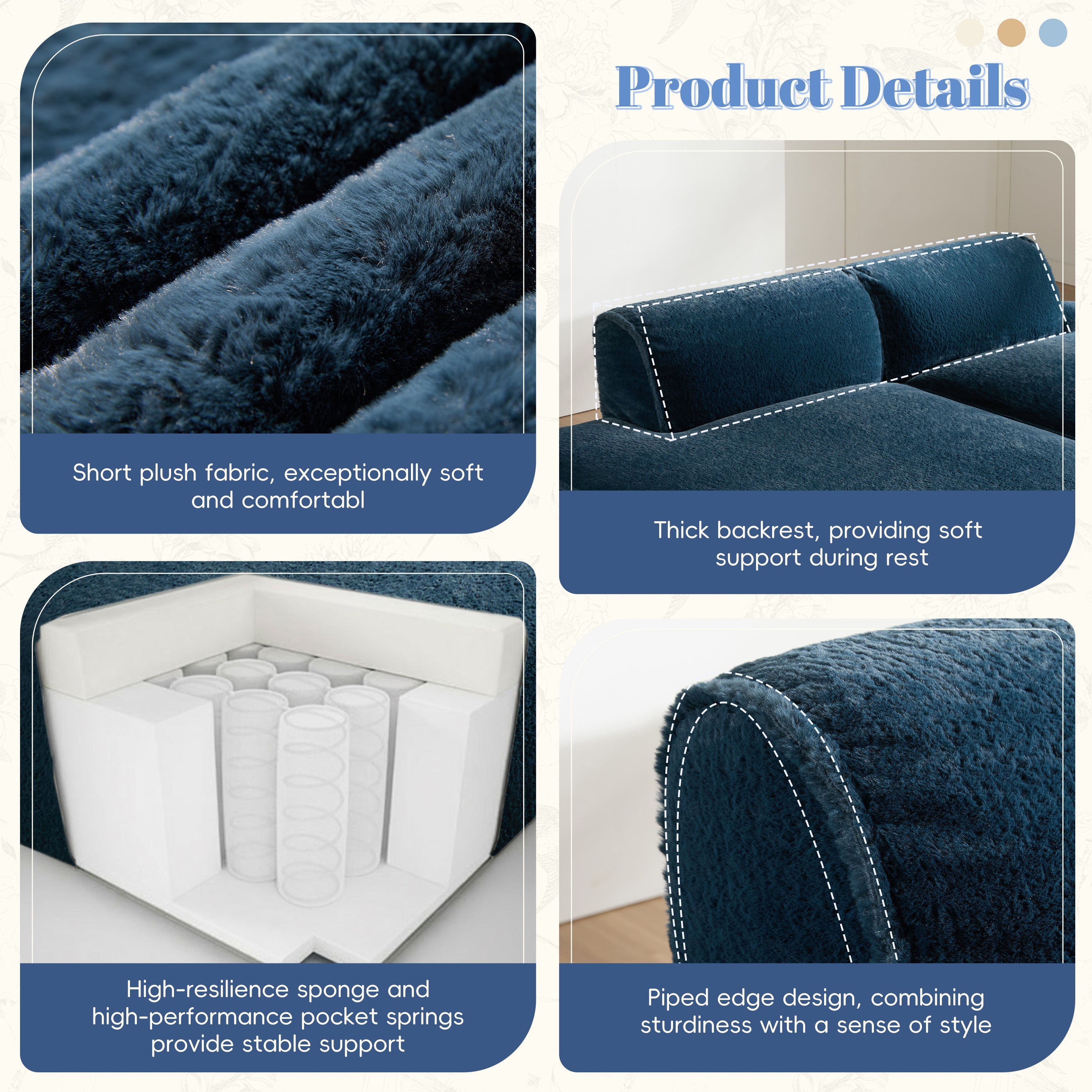 [VIDEO+NEW]90.0'Oversized Modular Sectional Sofa,Fully Compressed,Spacious Foam-Filled Sofa Bed for Living Room,elderly - friendly design,2 PC Free Combination,No Assembly Required,3 Colors