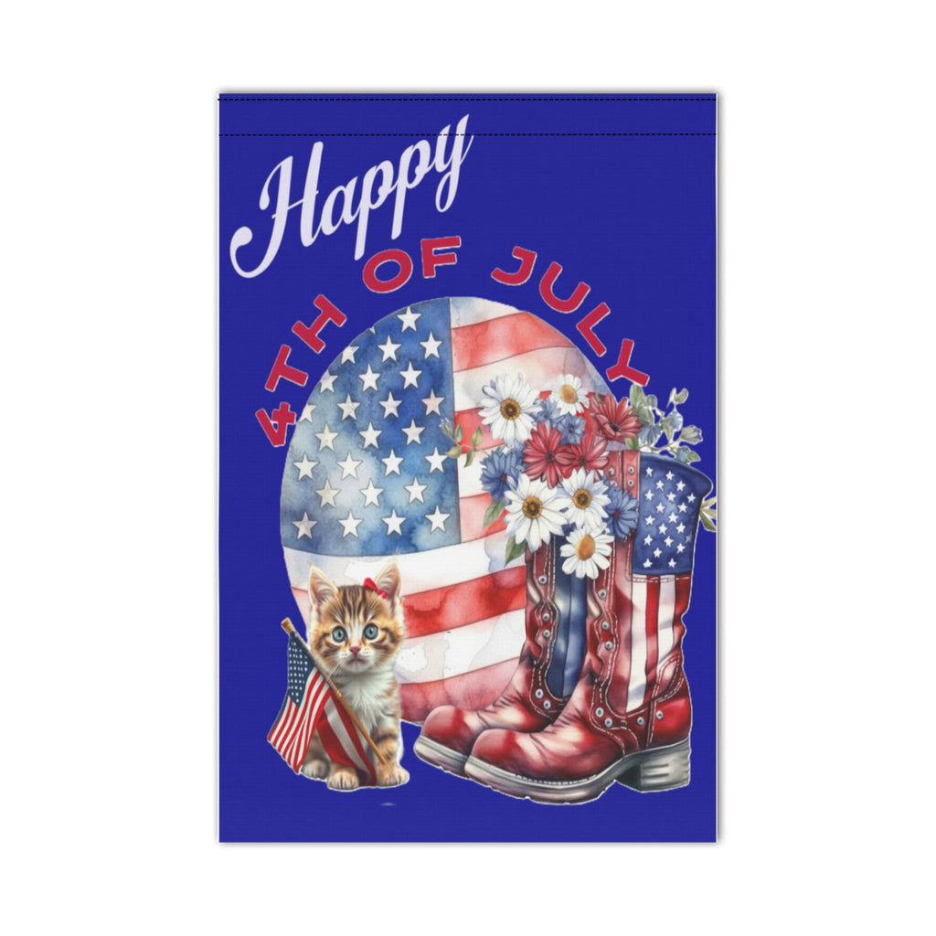 Cowgirls Love Kittens 4th of July Garden Flag 12" x 18" (Made in USA)
