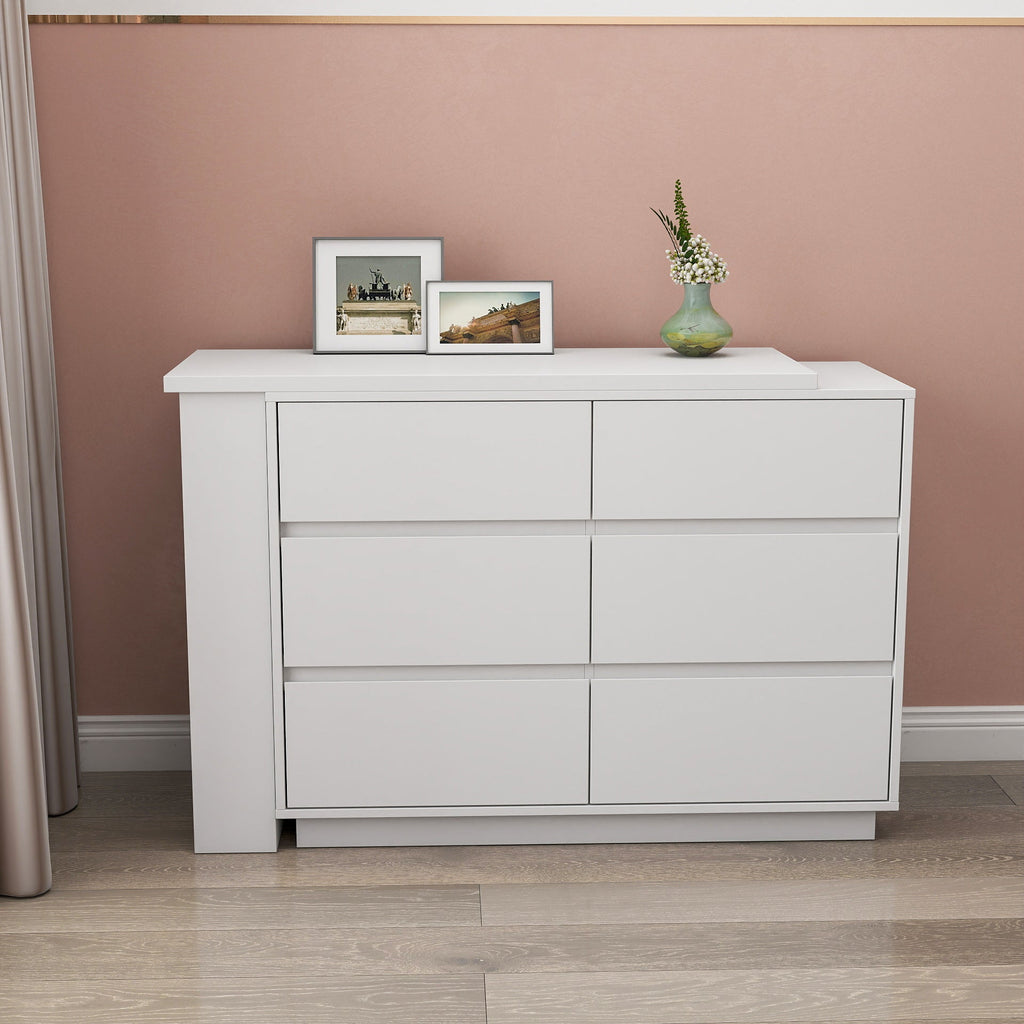 L Shaped Computer Desk with Drawers, Modern Corner Home Office Desk with Reversible Storage Cabinet, Long Study Writing Desk Workstation for Home Office