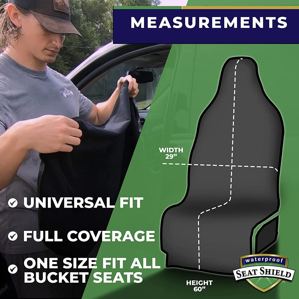 EliteSport+ Non-Slip Waterproof Seat Cover - Black