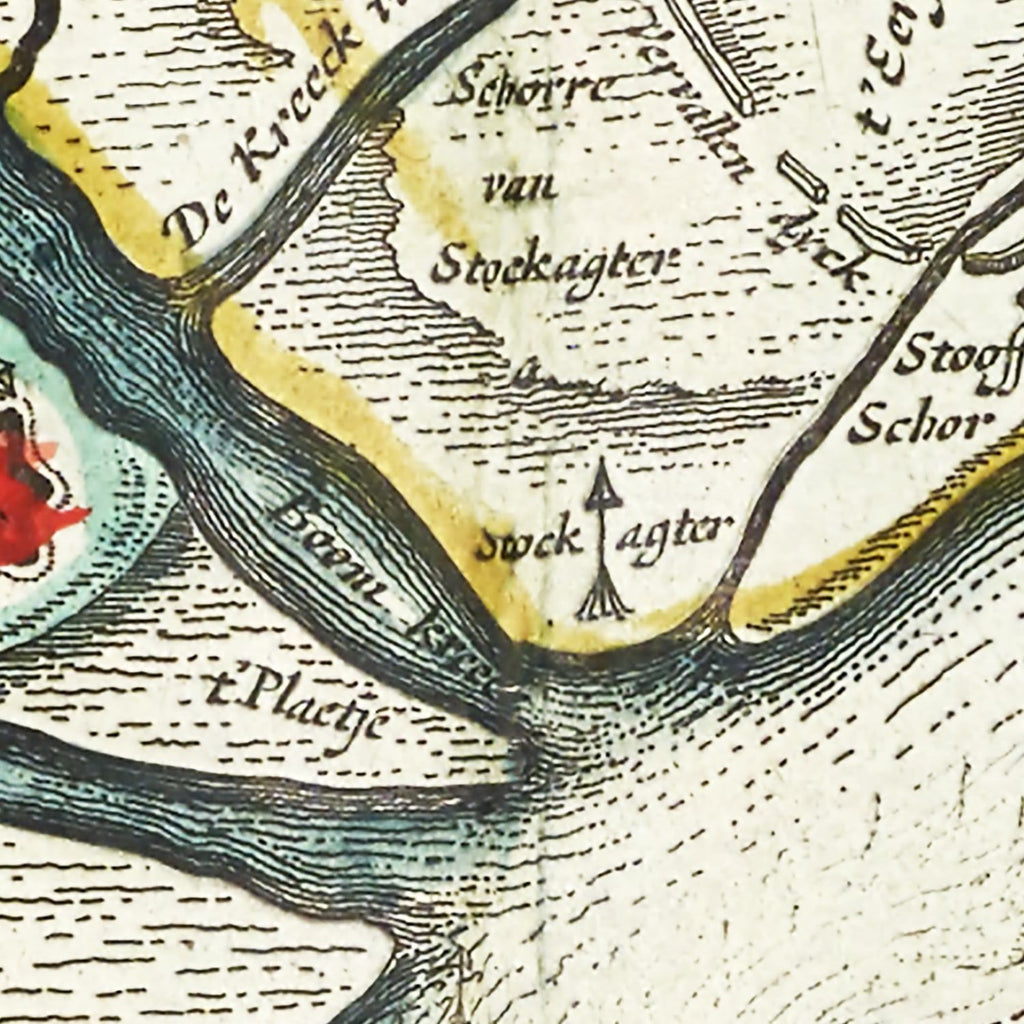 Vintage Map of Antwerp, Belgium 1665