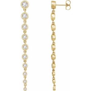 14K Yellow Gold 2 CTW Lab-Grown Diamond Earrings