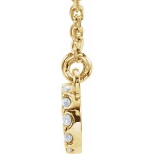 14K Yellow Gold 1/10 CTW Natural Diamond Infinity 16 1/2" Necklace