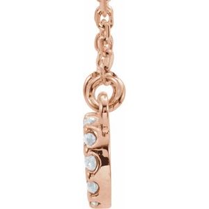 14K Rose Gold 1/10 CTW Natural Diamond Infinity 16 1/2" Necklace