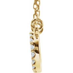14K Yellow Gold 1/8 CTW Natural Diamond Infinity 16 1/2" Necklace