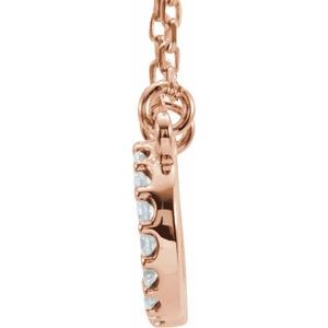 14K Rose Gold 1/8 CTW Natural Diamond Infinity 16 1/2" Necklace