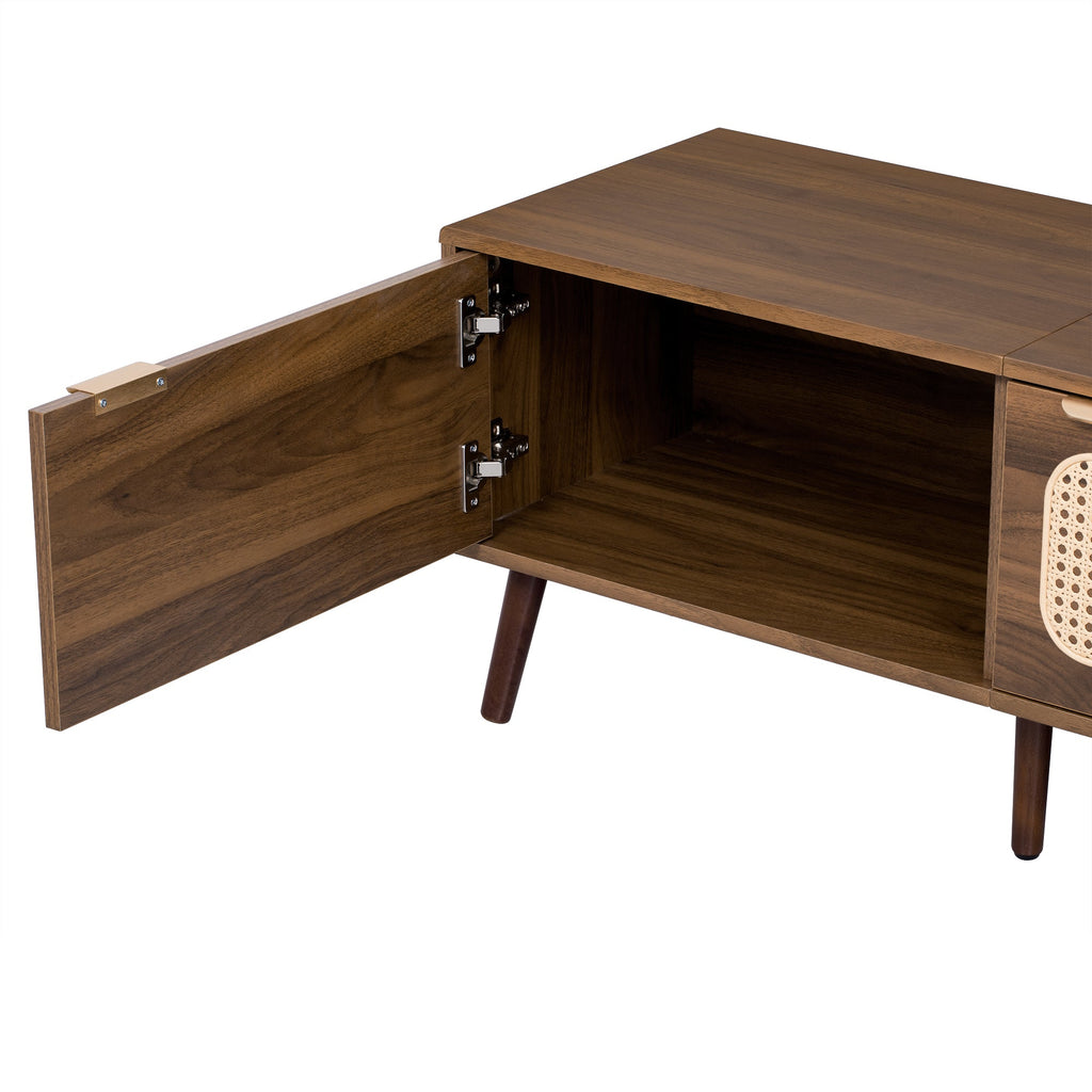 78' TV Stand for 75/80/85 inch TV, Console with Ample Storage for Living Room, Bedroom, Entertainment Center with Open Shelf