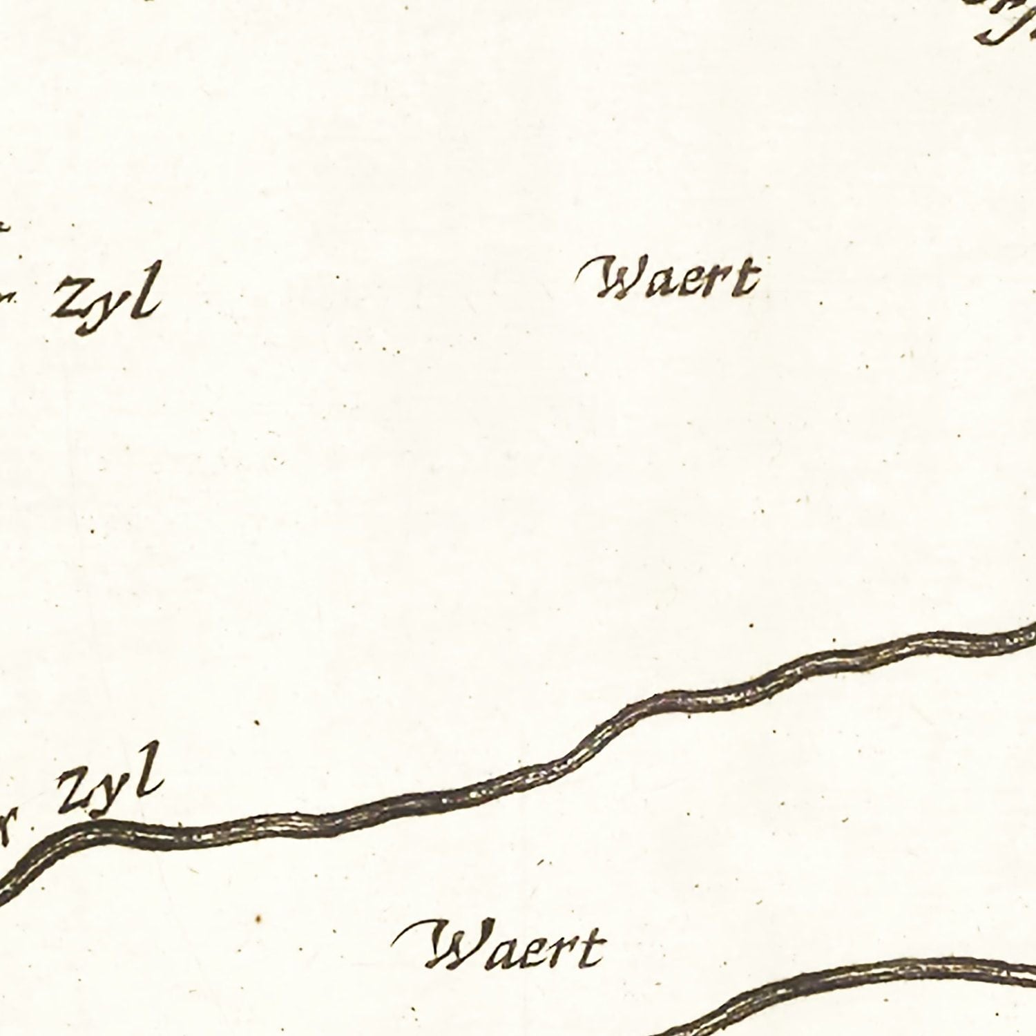 Vintage Map of Koegras, Holland 1665