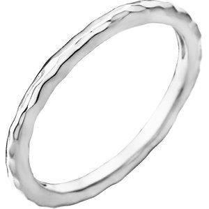 Hammered Stackable Ring