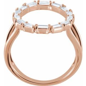 14K Rose Gold 1/2 CTW Natural Diamond Negative Space Ring