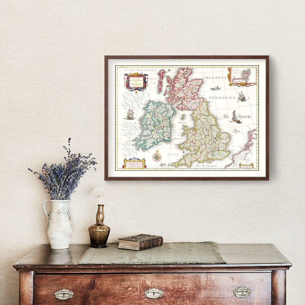 Vintage Map of the British Isles 1665