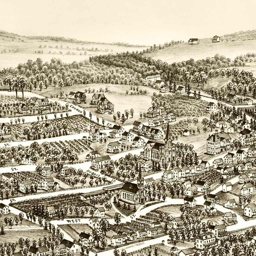 Vintage Map of Malborough, New York 1891